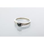 BLACK DIAMOND SOLITAIRE RING