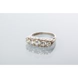 VICTORIAN STYLE DIAMOND FIVE STONE RING