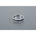 SAPPHIRE AND DIAMOND HALF ETERNITY RING