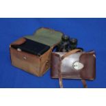 CARL ZEISS JENA BINOCULARS IN POUCH
along with two cameras also with cases