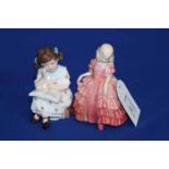 TWO ROYAL DOULTON GIRL FIGURES
including "Rose HN1368" and "Storytime HN3695"