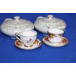 ROYAL ALBERT OLD COUNTRY ROSES TEA SET
along with a Royal Stafford 'Roses To Remember' part tea set,