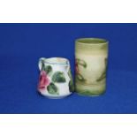 MOORCROFT GREEN LILY PENCIL POT
with original paper label to base,