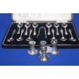 LOT OF SILVER ITEMS
comprising of a cased set of teaspoons and sugar tongs,