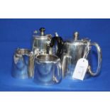 SILVER PLATED FOUR PIECE HOTEL TEA SERVICE