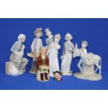 FOUR LARGE NAO FIGURES
together with two other Spanish-style figures,