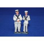 TWO DIECAST FIGURES MODELLED AS LAUREL AND HARDY