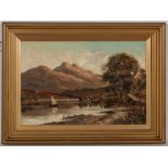 MAXWELL A SCOTT,
HIGHLAND SCENE
oil on canvas,