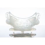 LATE 19TH CENTURY SOWERBY OPALESCENT PRESSED GLASS POSY DISH
of oval shape relief moulded with