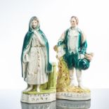 PAIR OF UNUSUAL STAFFORDSHIRE FIGURES OF ROBERT BURNS AND HIS HIGHLAND MARY
modelled as 'Roby