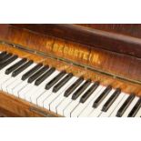 LATE NINETEENTH CENTURY BECHSTEIN UPRIGHT OVERSTRUNG ROSEWOOD PIANO
circa 1875, serial number 08112,