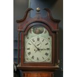 EARLY NINETEENTH CENTURY OAK LONGCASE CLOCK
the unsigned eight day two train movement with anchor