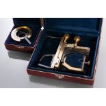 COLLECTION OF TWO CASED CARL ZEISS JENA MICROSCOPE ACCESSORIES
comprising a brass condenser lens