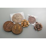 GROUP OF SIX LATE 19TH/EARLY 20TH CENTURY RIFLE ASSOCIATION MEDALS
including two bronze National