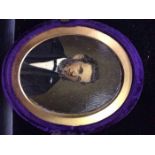 19TH CENTURY BRITISH PORTRAIT MINIATURE
depicting a Victorian gentleman within an oval,