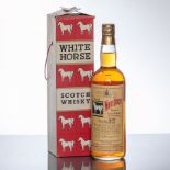 WHITE HORSE SPRING CAP
Blended Scotch Whisky, bottle no. 97899. 4/5 quart, 86.8° proof, in carton.