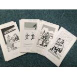 * ROD MCLEOD (SCOTTISH), A COLLECTION OF THIRTY ORIGINAL CARTOON DRAWINGS