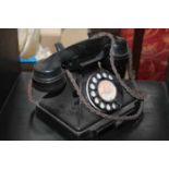 BLACK BAKELITE TELEPHONE