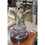CAST BRASS FIGURE OF AN IMPERIAL EAGLE mounted on a Rowland Ward base,