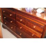 REPRODUCTION SIX DRAWER CHEST OF DRAWERS AND A REPRODUCTION THREE DRAWER CHEST