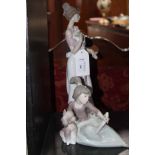 COLLECTION OF LLADRO AND OTHER FIGURES including large a standing female,