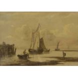 DUTCH SCHOOL (MID 19TH CENTURY), COMING INTO PORT oil on board 24.5cm x 34.