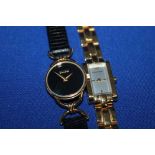 TWO DESIGNER LADY'S WATCHES one a gold plated Gucci example, reference 6000.2.