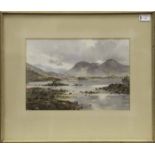 WATSON WOOD (BRITISH 1900-1985), RANNOCH MOOR watercolour on paper, signed 25cm x 36.