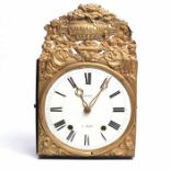 FRENCH NINETEENTH CENTURY BRASS COMTOISE WALL CLOCK by Bonnet,
