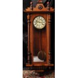 LATE NINETEENTH CENTURY MAHOGANY VIENNA STYLE WALL CLOCK by Gustav Becker,