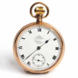 GENTLEMAN'S NINE CARAT GOLD HALF HUNTER POCKET WATCH by Waltham,