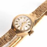 LADY'S TWENTIETH CENTURY NINE CARAT GOLD AVIA COCKTAIL WATCH seventeen jewels manual wind movement,