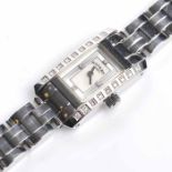 LADY'S DIAMOND SET ROTARY WRISTWATCH quartz movement,