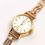 LADY'S NINE CARAT GOLD ROTARY COCKTAIL WATCH signed manual wind movement,