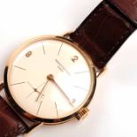 FINE AND RARE LARGE SIZED GENTLEMAN'S 1940s EIGHTEEN CARAT ROSE GOLD PATEK PHILIPPE GENEVE