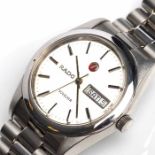 GENTLEMAN'S STAINLESS STEEL RADO VOYAGER AUTOMATIC WRISTWATCH signed seventeen jewels calibre 2878