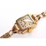 LADY'S TWENTIETH CENTURY NINE CARAT GOLD COCKTAIL WATCH by Roamer,