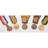 GROUP OF WWI MEDALS 1914-15 Star;