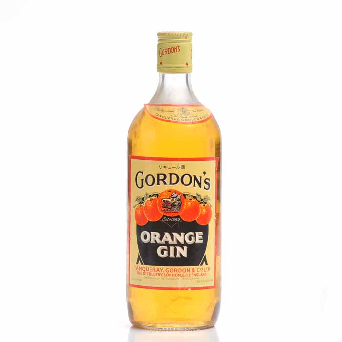 GORDON'S ORANGE GIN Tanqueray, Gordon & Co., Ltd, The Distillery, London, E.C.1, England.