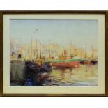 DAVID SMALL (SCOTTISH 1846 - 1927), ANSTRUTHER HARBOUR watercolour on paper, signed 37.5cm x 49.