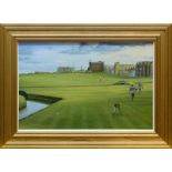 * CRAIG CAMPBELL (SCOTTISH B 1960 - ), THE 18TH, THE OLD COURSE, ST ANDREWS oil on canvas,