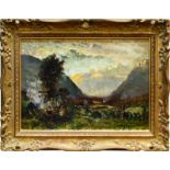 ALEXANDER FRASER JNR RSA RSW (SCOTTISH 1828 - 1899), TINKERS' CAMP, GLEN COE oil on canvas,