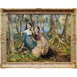 EDWARD ATKINSON HORNEL (SCOTTISH 1864 - 1933), HYACINTH TIME oil on canvas,