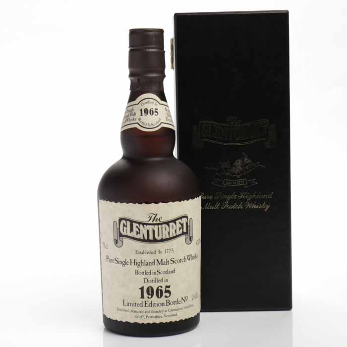 GLENTURRET 1965 Highland Single Malt Scotch Whisky. Limited edition bottle No. 040.