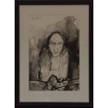 * JOHN BELLANY CBE RA HRSA (SCOTTISH 1942 - 2013), THE SPECTATOR watercolour on paper,