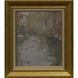 * KEN HOWARD OBE RA, FOGGY VENICE oil on canvas board, signed 30.5cm x 25.