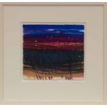 * BARBARA RAE CBE RA RSA RSW, EVENING VINEYARD mixed media, signed 25.5cm x 28.