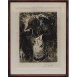 * JOHN BYRNE RSA, HAVE A CIGAR mixed media, signed in pencil and numbered 1/1 60cm x 46cm Mounted,