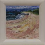 JEAN BELL, WINDY DAY - BLACKWATERFOOT acrylic on canvas, signed,