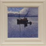 FRANK COLCLOUGH, SPARKLING WATERS, LOCH FYNE oil on board,